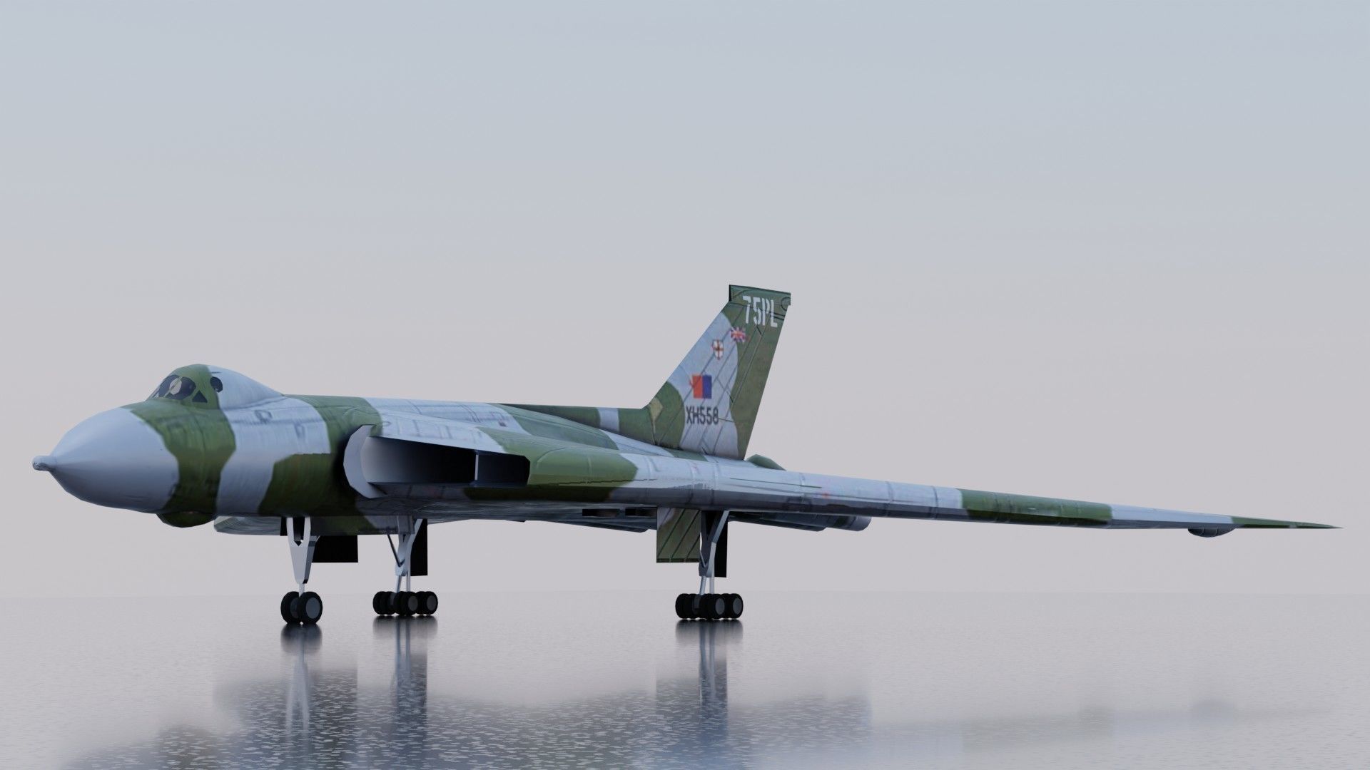 Avro Vulcan Low-poly 3D model_9