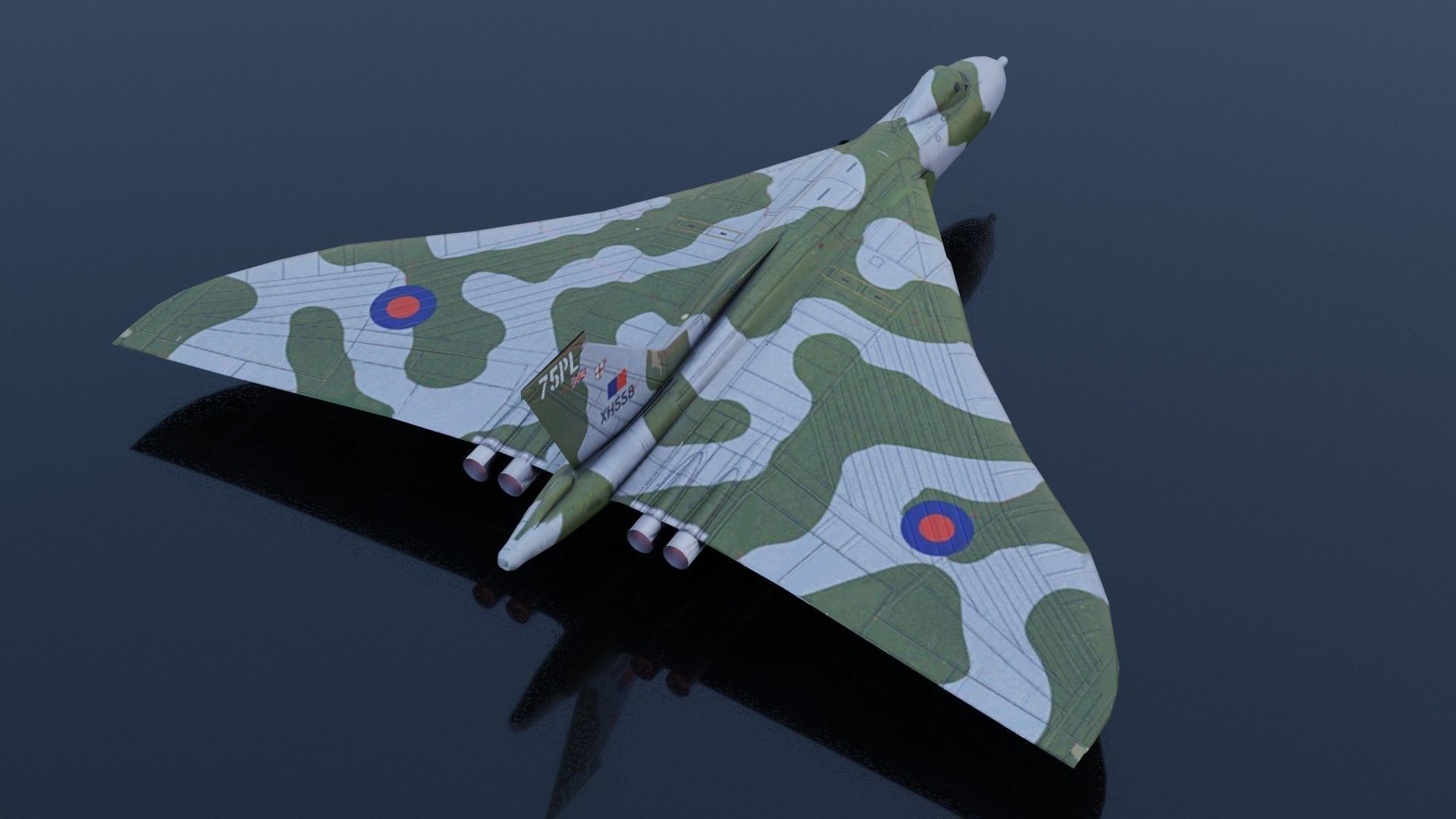 Avro Vulcan Low-poly 3D model_7