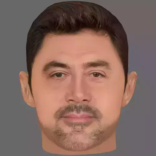 Javier Bardem Head - Low poly head for game