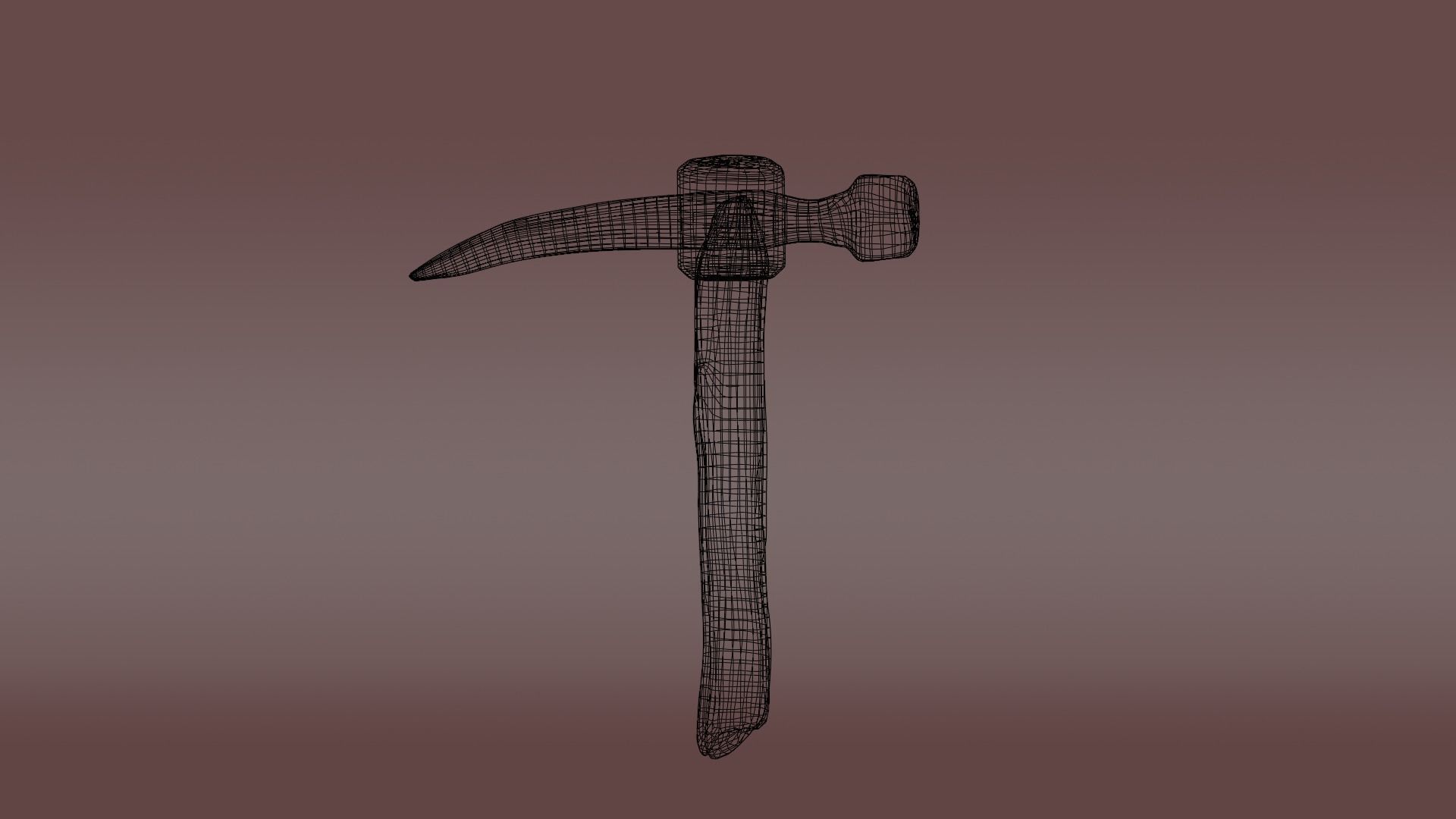 Simple Pickhammer Free low-poly 3D model_3