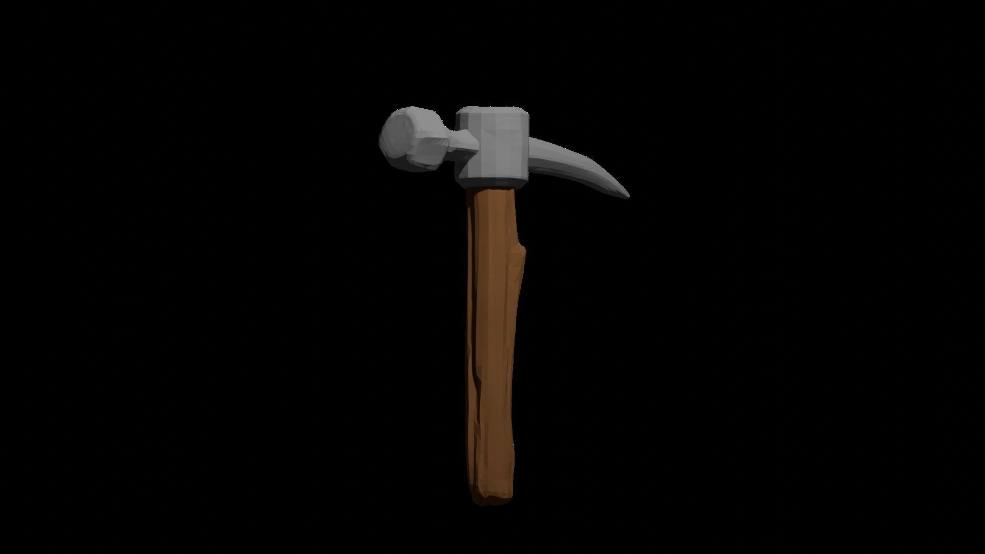 Simple Pickhammer Free low-poly 3D model_6