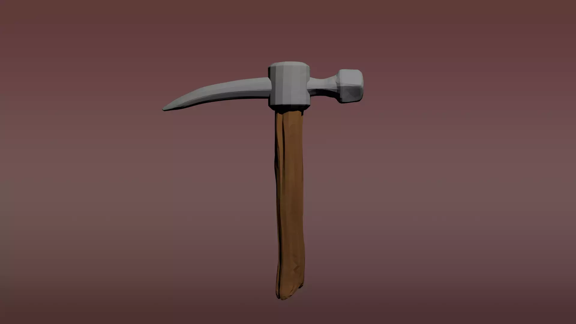 Simple Pickhammer Free low-poly 3D model_0