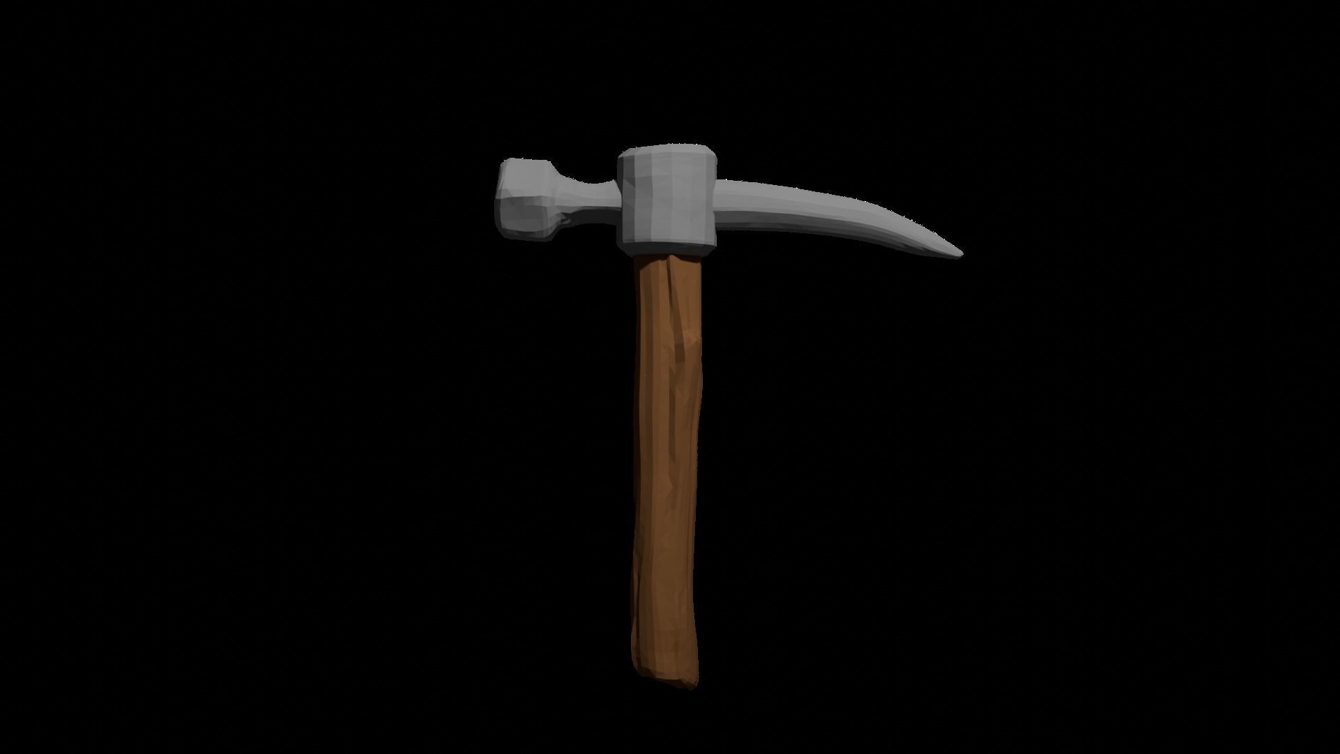 Simple Pickhammer Free low-poly 3D model_7