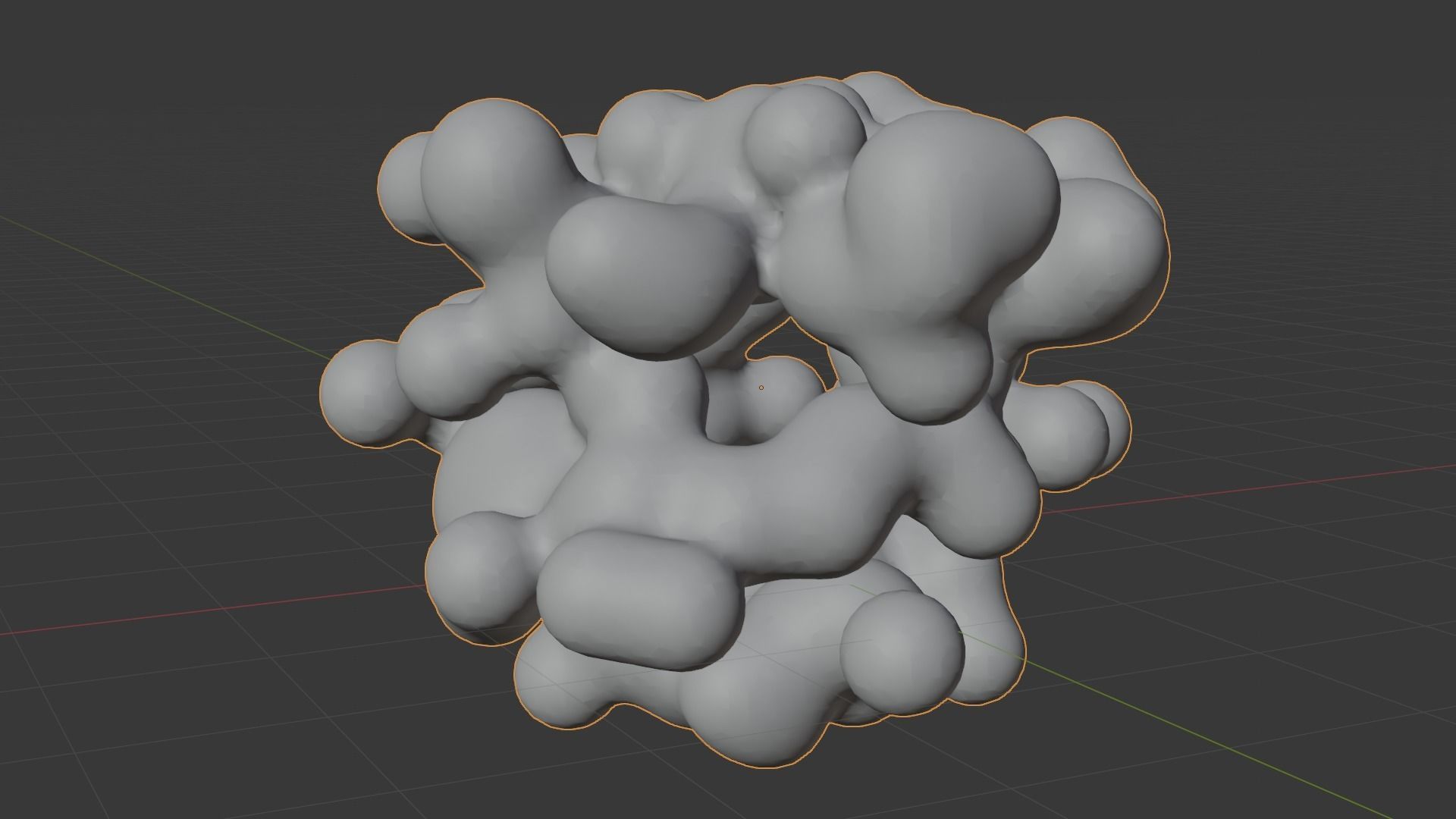 Abstract blob v3 Low-poly 3D model_4