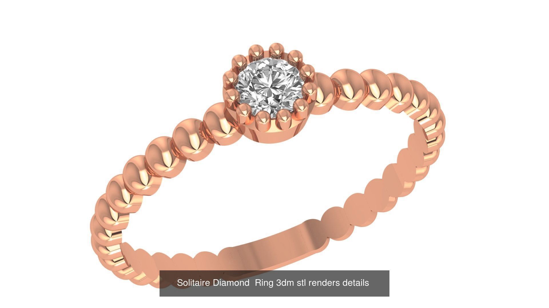 41 Solitaire Diamond Ring 3dm stl renders 3D Model Collection_32
