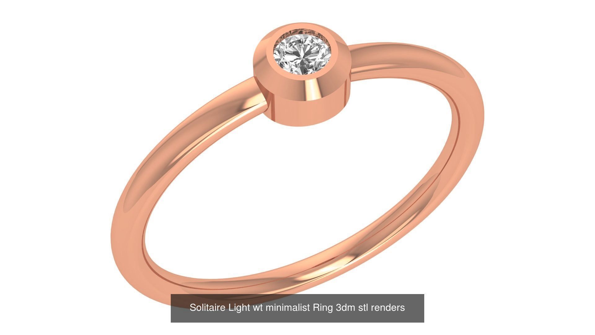 41 Solitaire Diamond Ring 3dm stl renders 3D Model Collection_39