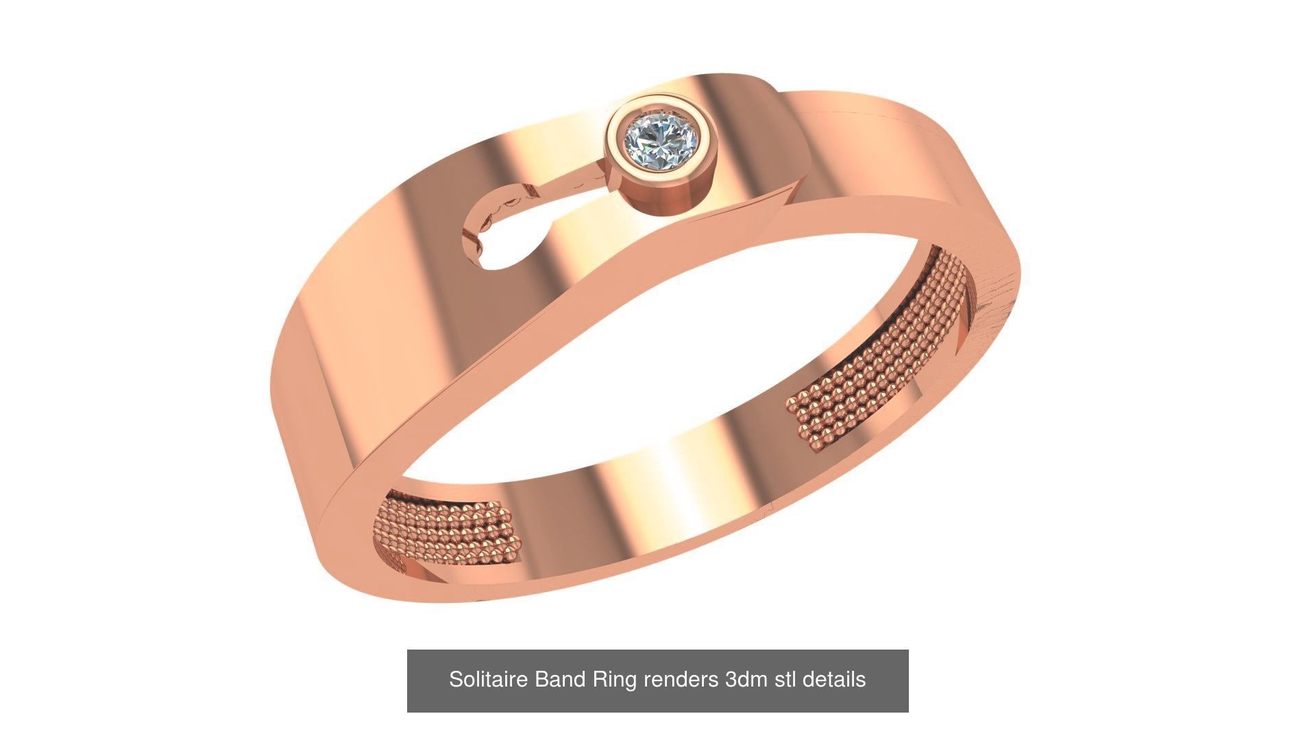 41 Solitaire Diamond Ring 3dm stl renders 3D Model Collection_40