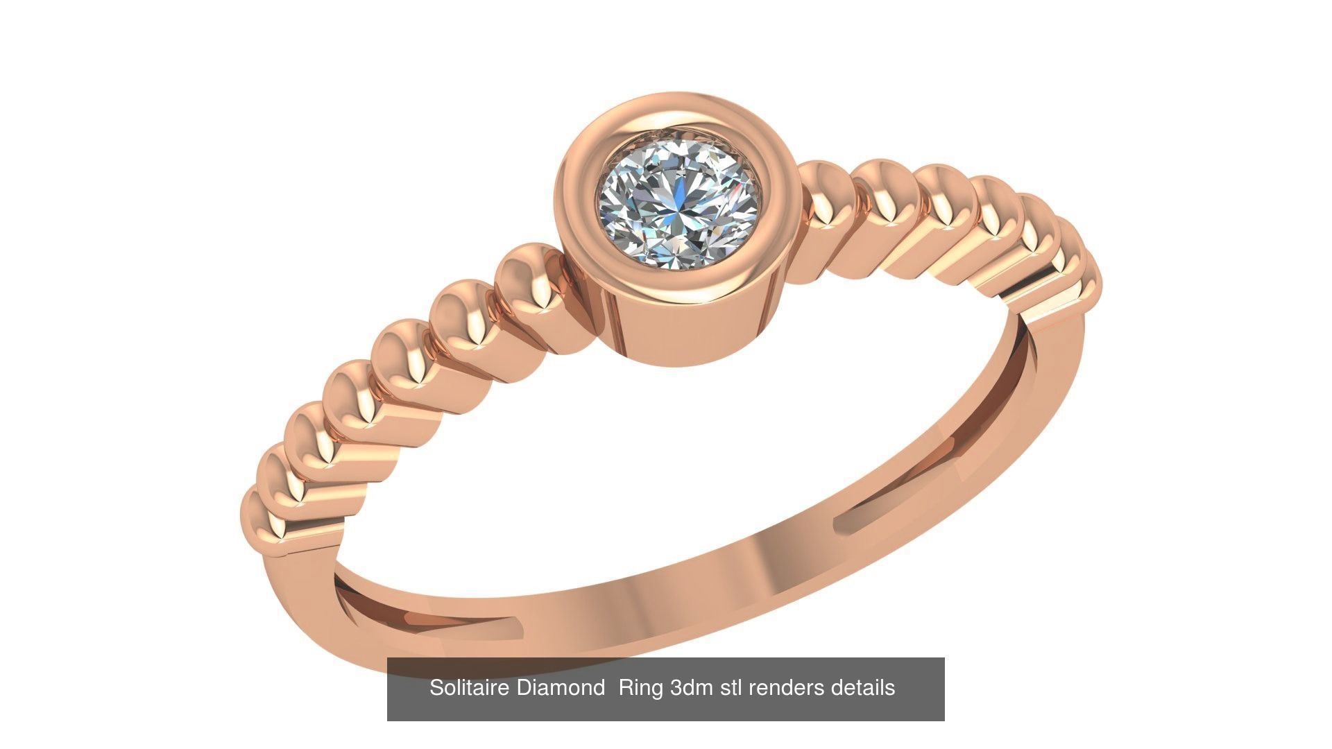 41 Solitaire Diamond Ring 3dm stl renders 3D Model Collection_27