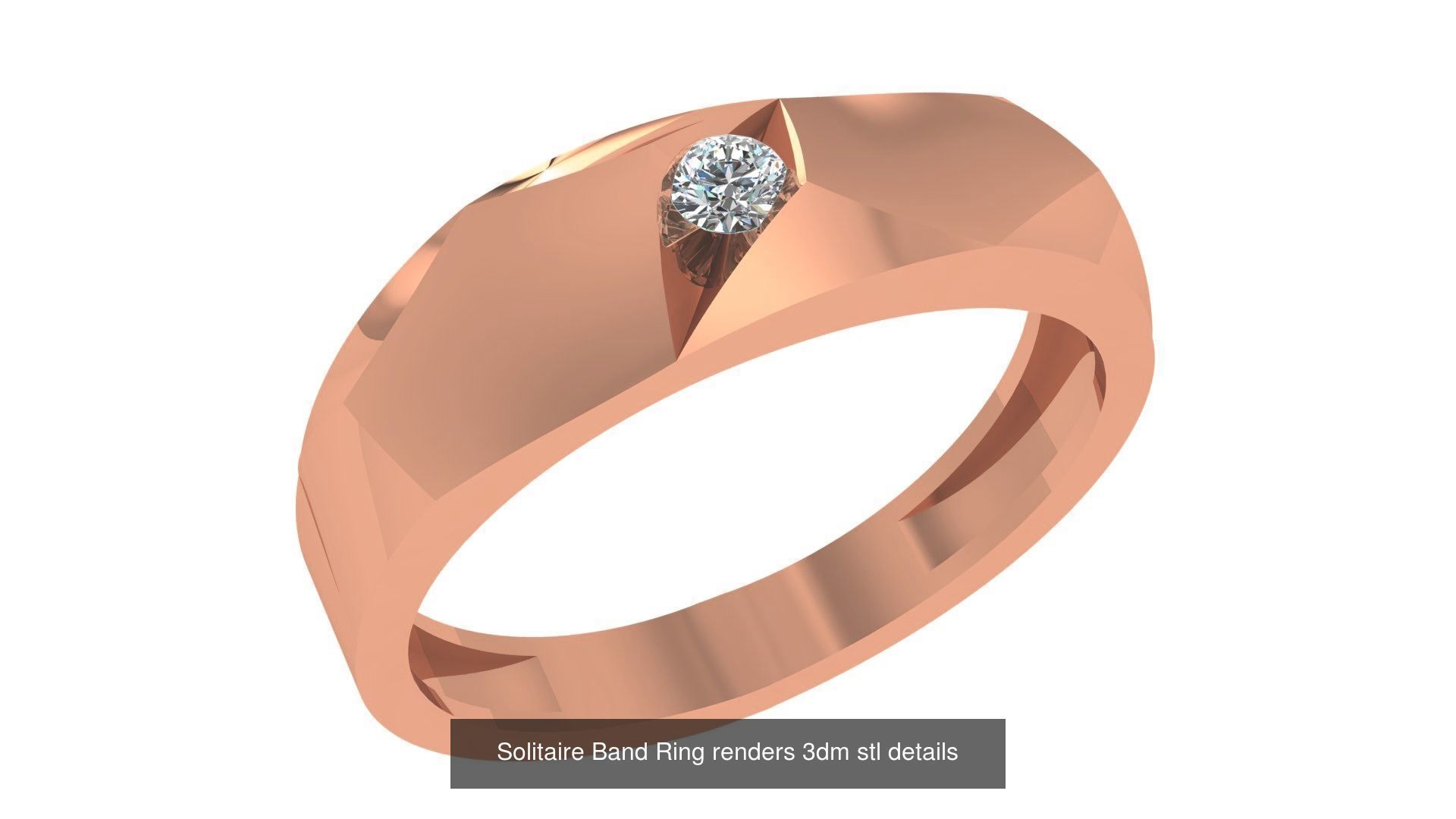 41 Solitaire Diamond Ring 3dm stl renders 3D Model Collection_37