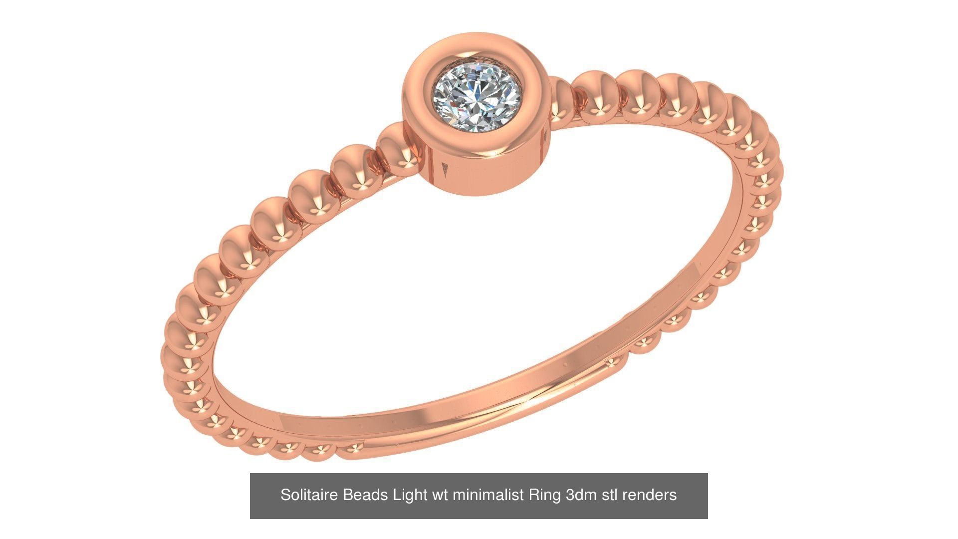 41 Solitaire Diamond Ring 3dm stl renders 3D Model Collection_26