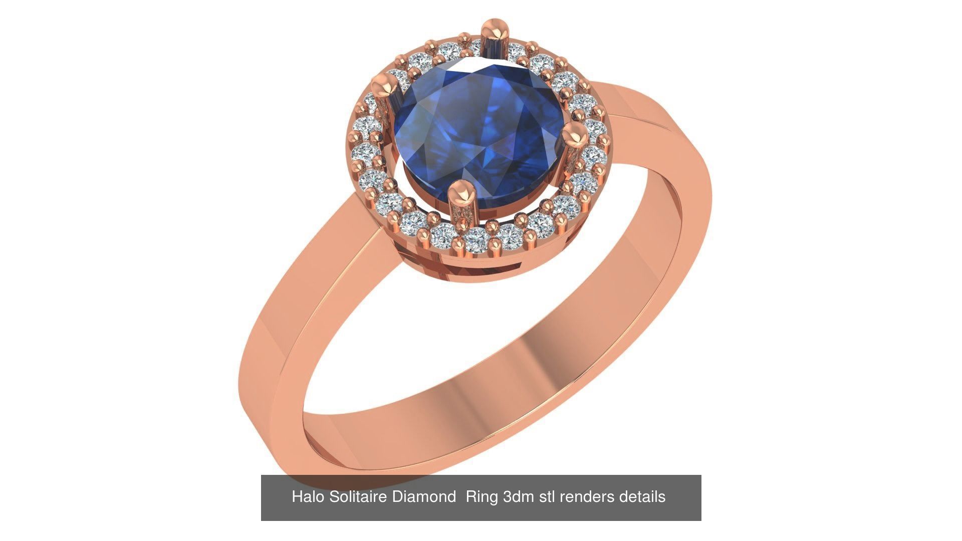 41 Solitaire Diamond Ring 3dm stl renders 3D Model Collection_38