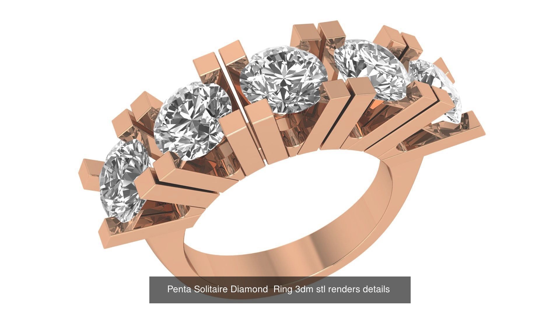41 Solitaire Diamond Ring 3dm stl renders 3D Model Collection_41