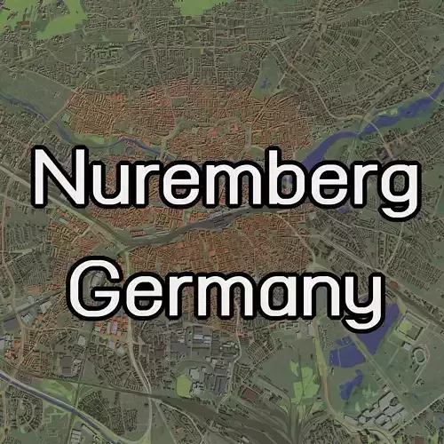 Nuremberg Germany - city and urban 3D model