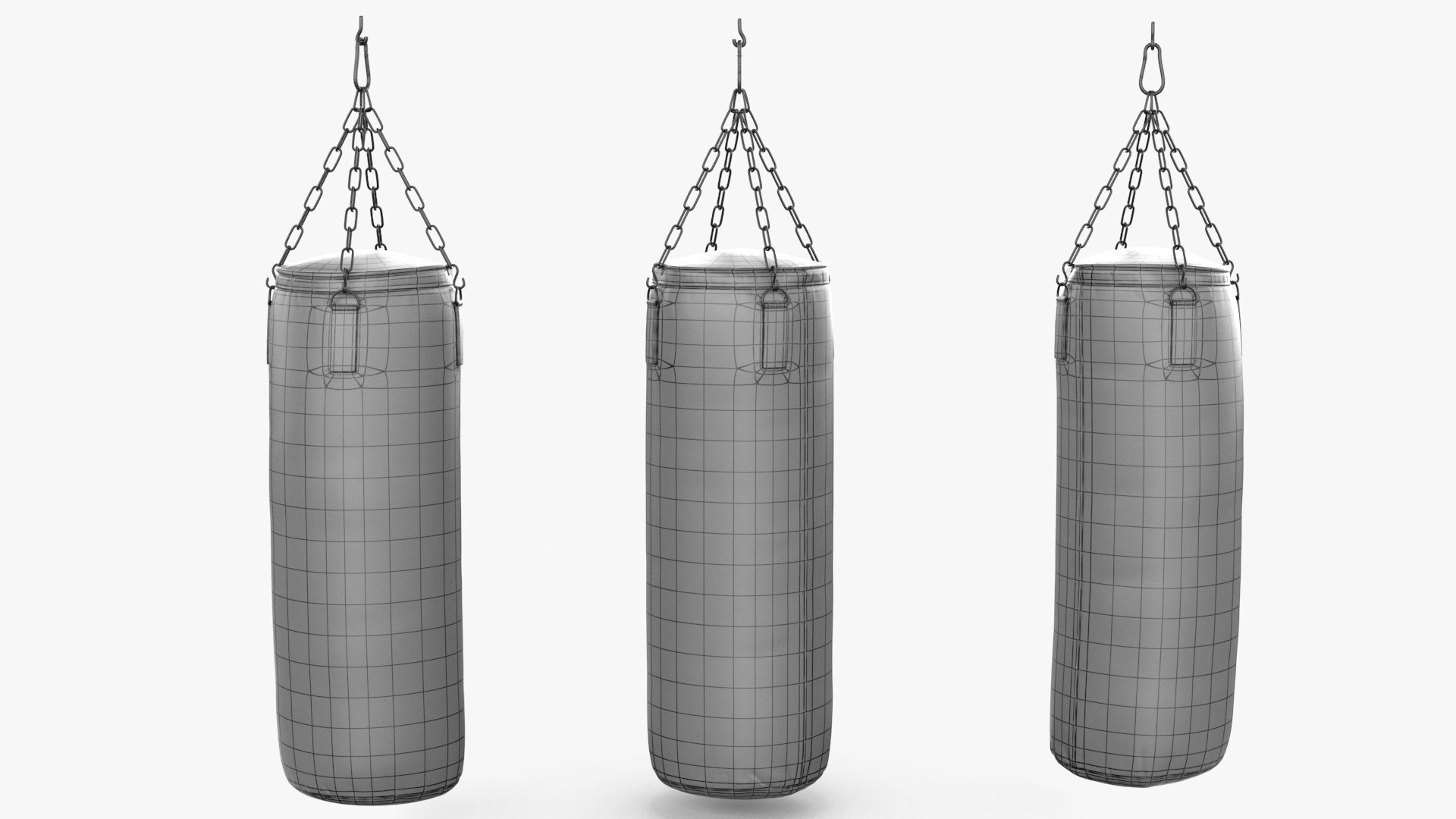 Boxing Punching Speed Bag v2 Low-poly 3D model_14
