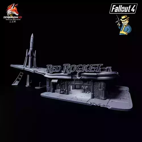 FALLOUT - SCENERY RED ROCKET - SERVO ARMOR T - 60 3D print model
