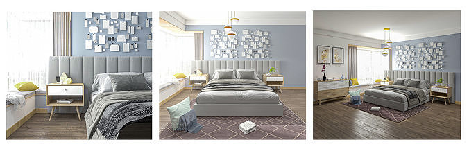 Casa  Scene-villa-modern house  3D model 7