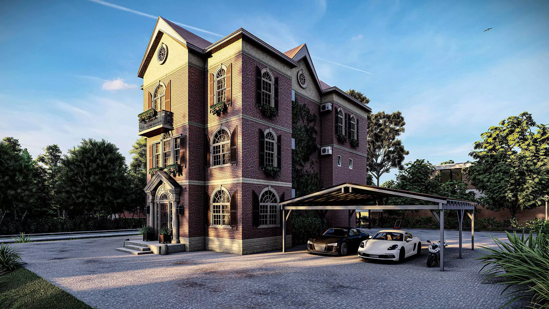 Casa Scene-villa-modern house 3D model