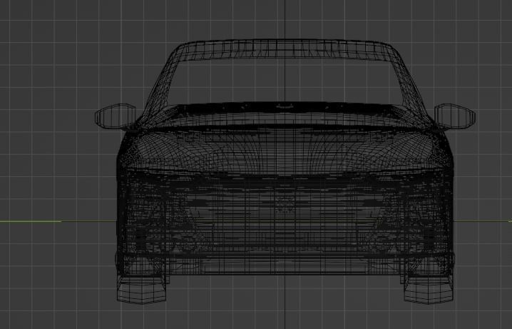Low Poly Car model Low-poly 3D model_7