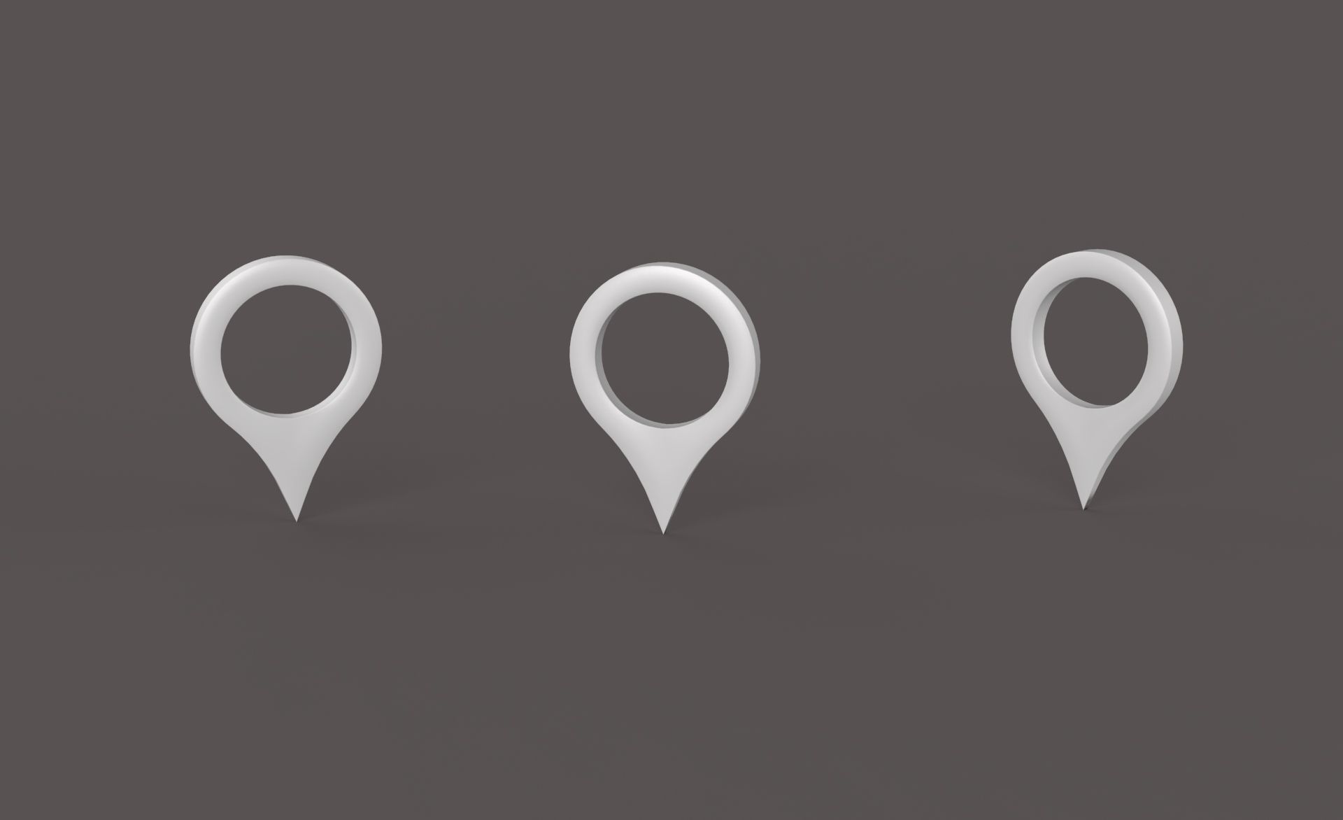 Pin 001 - Map Pointer Basic Blue Low-poly 3D model_9