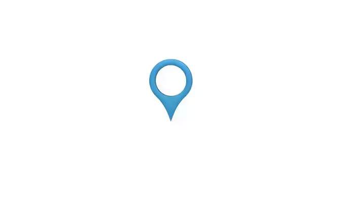 Pin 001 - Map Pointer Basic Blue Low-poly 3D model