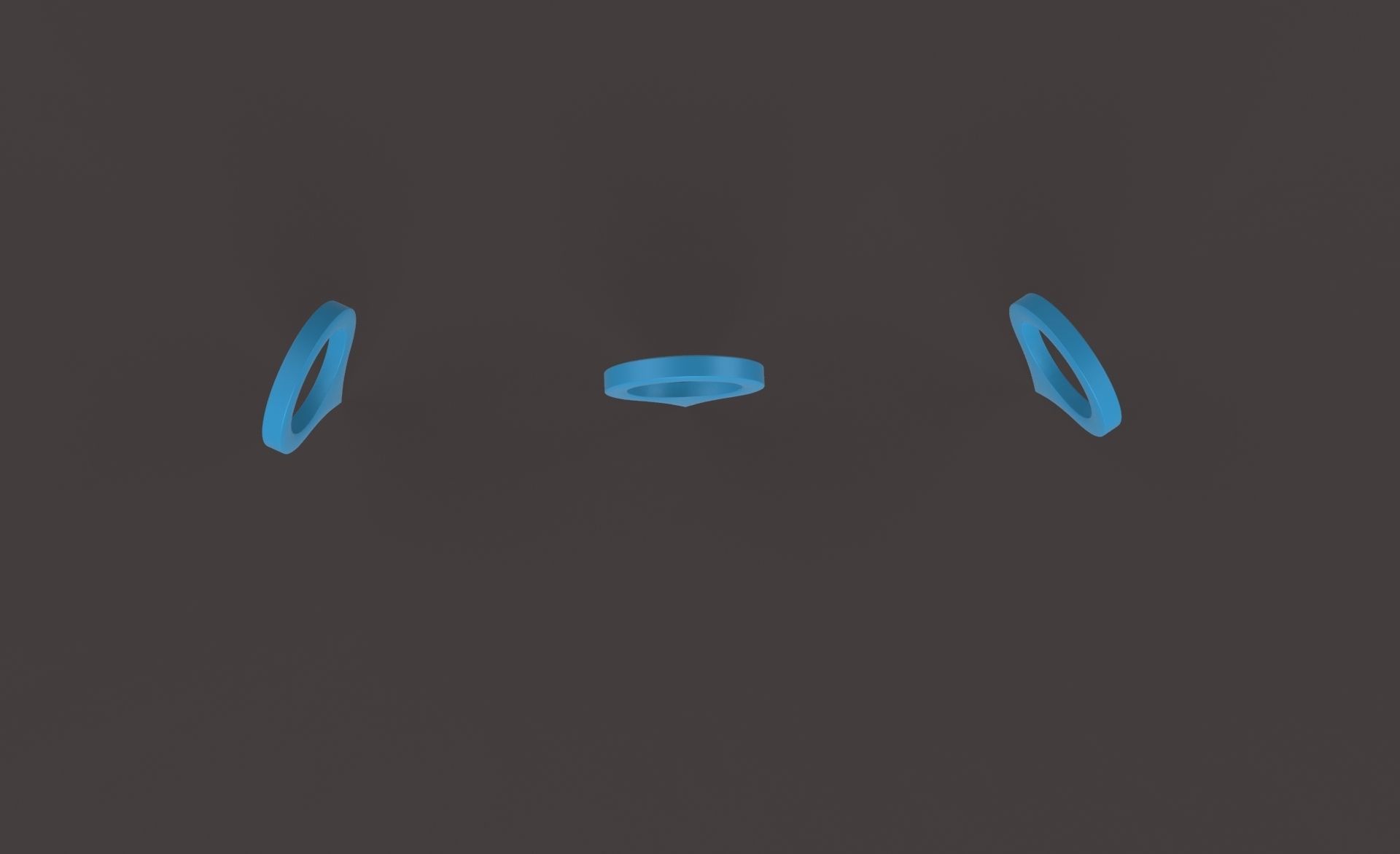 Pin 001 - Map Pointer Basic Blue Low-poly 3D model_6