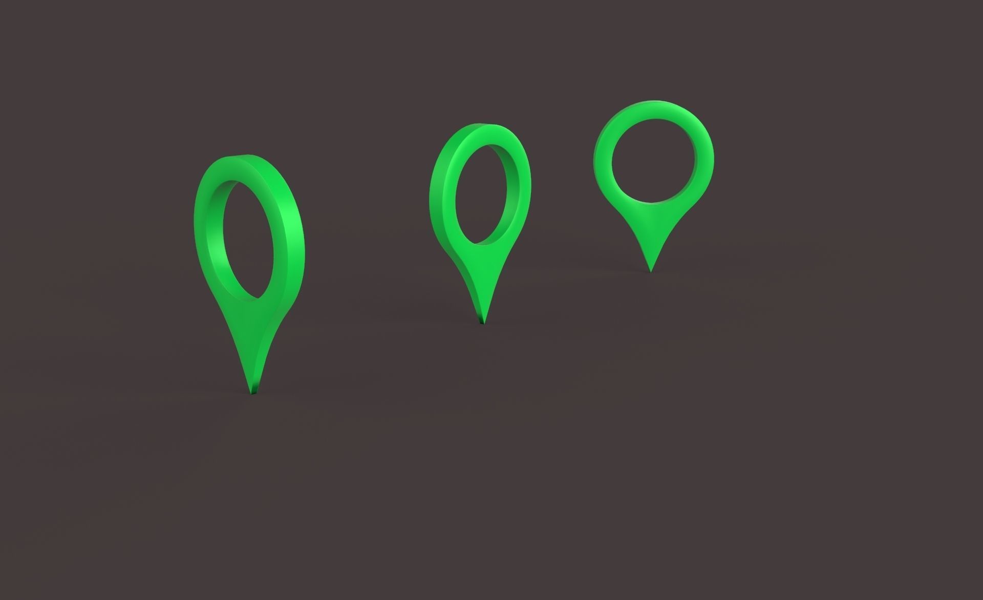 Pin 001 - Map Pointer Basic Green Low-poly 3D model_6