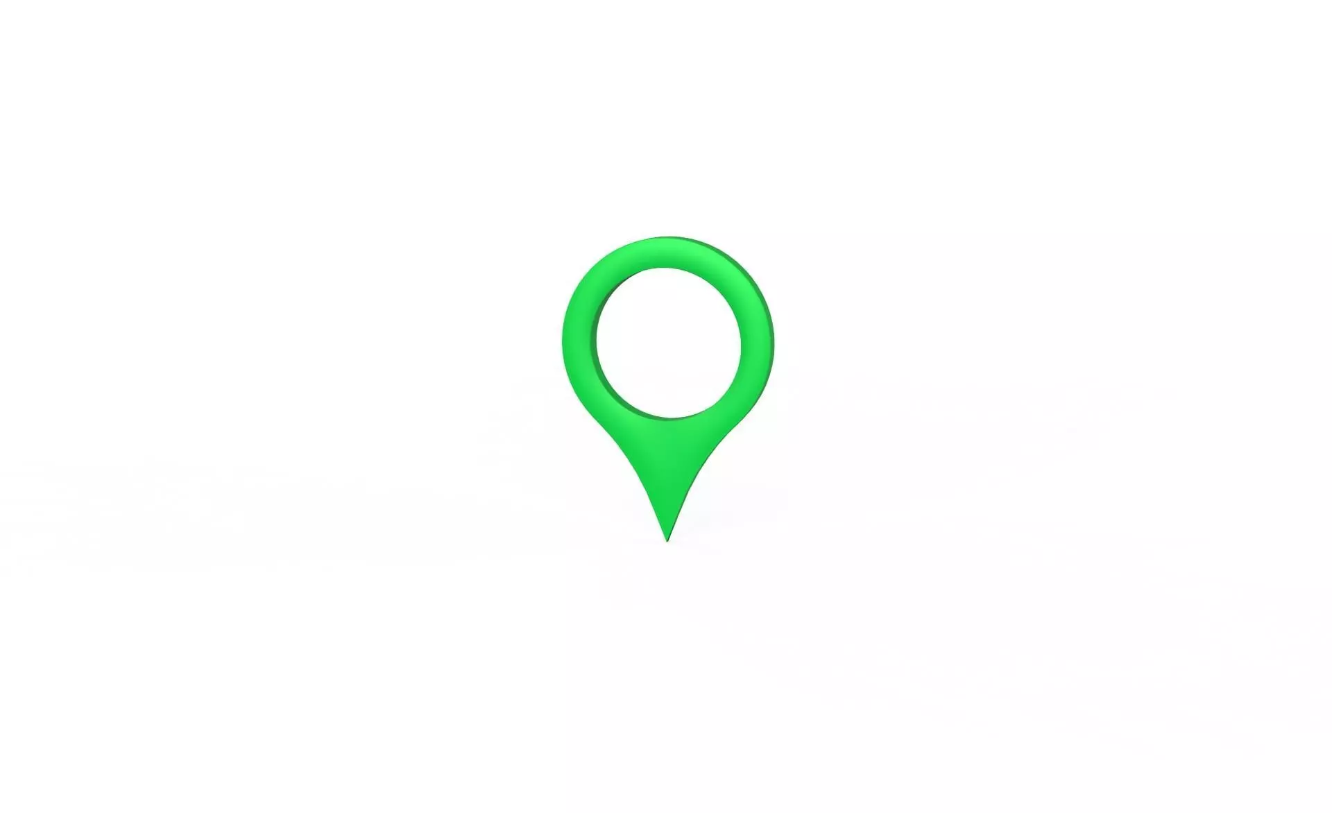 Pin 001 - Map Pointer Basic Green Low-poly 3D model_0