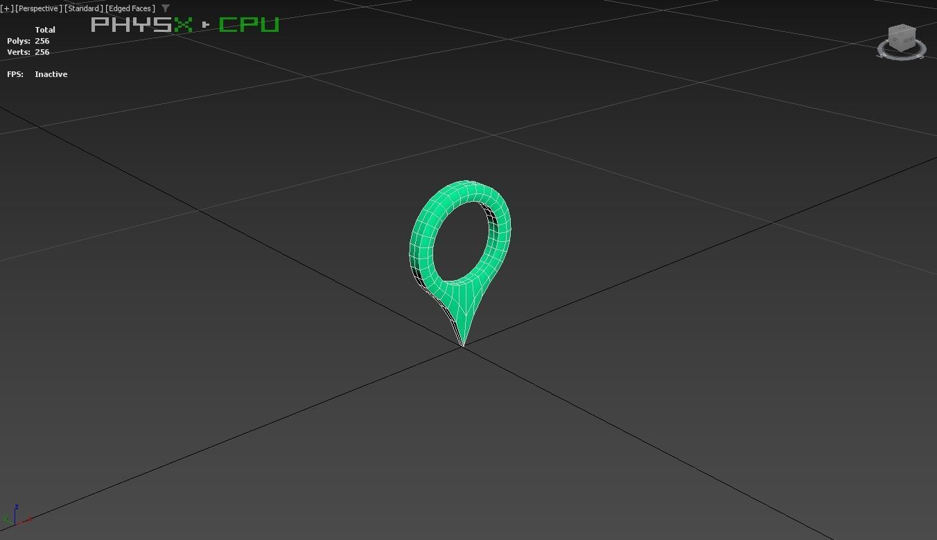Pin 001 - Map Pointer Basic Green Low-poly 3D model_8