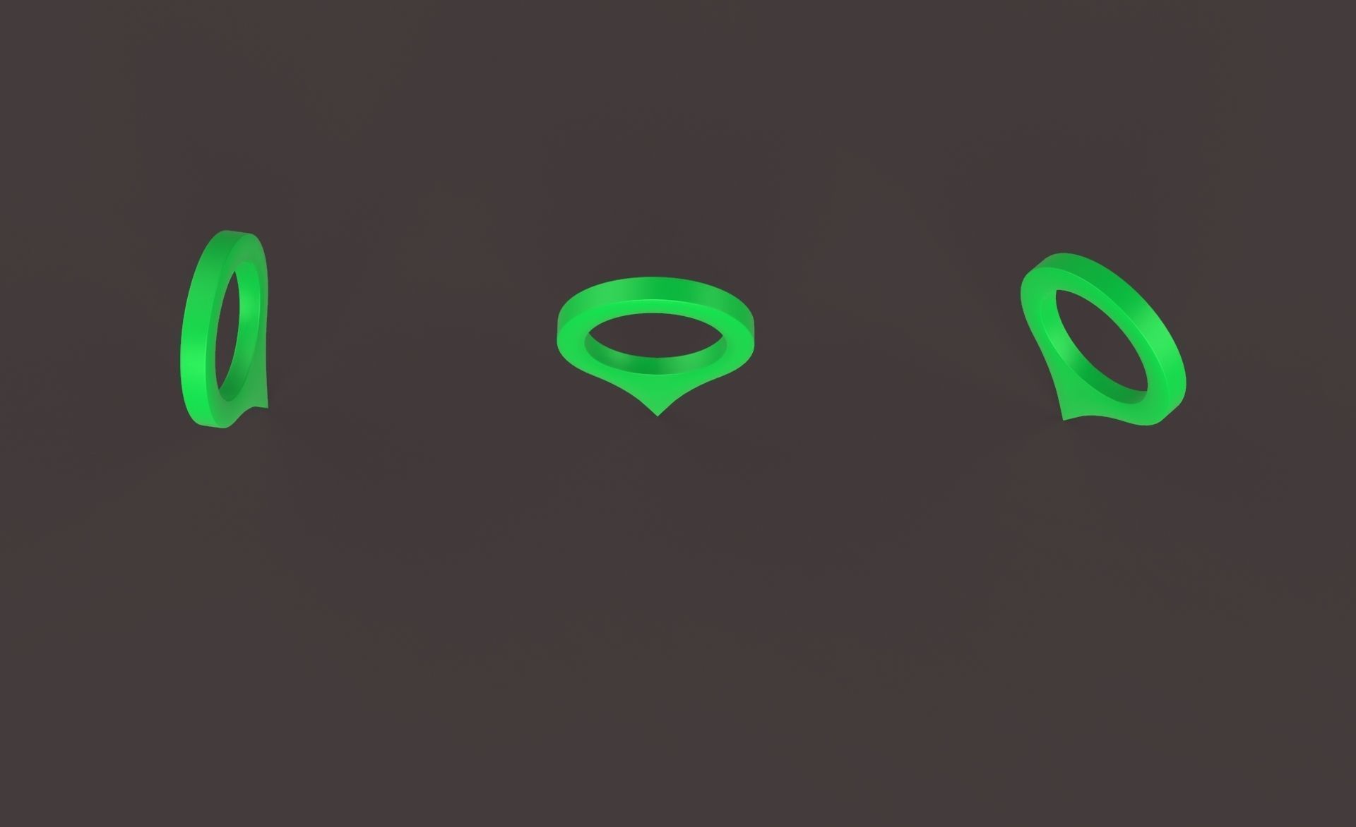 Pin 001 - Map Pointer Basic Green Low-poly 3D model_7