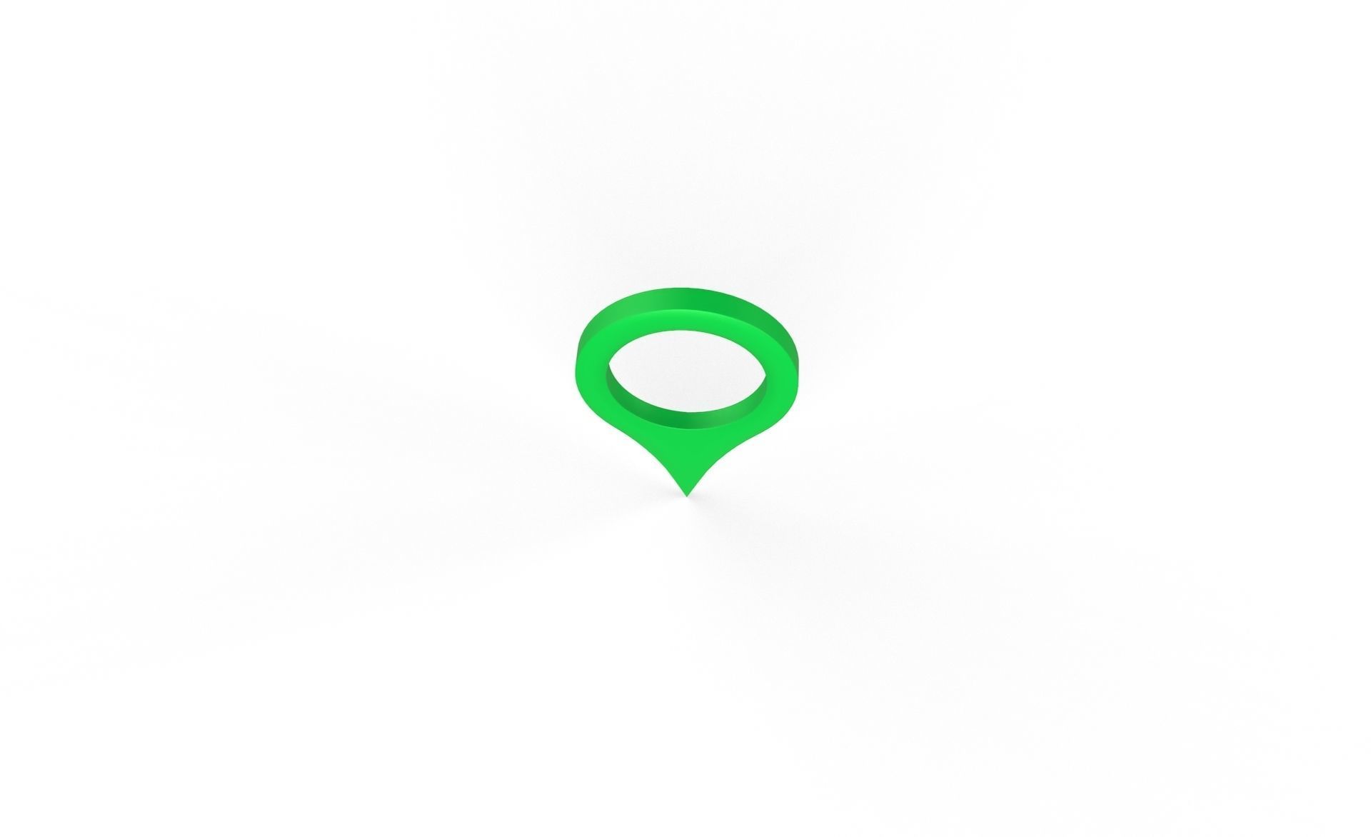 Pin 001 - Map Pointer Basic Green Low-poly 3D model_1