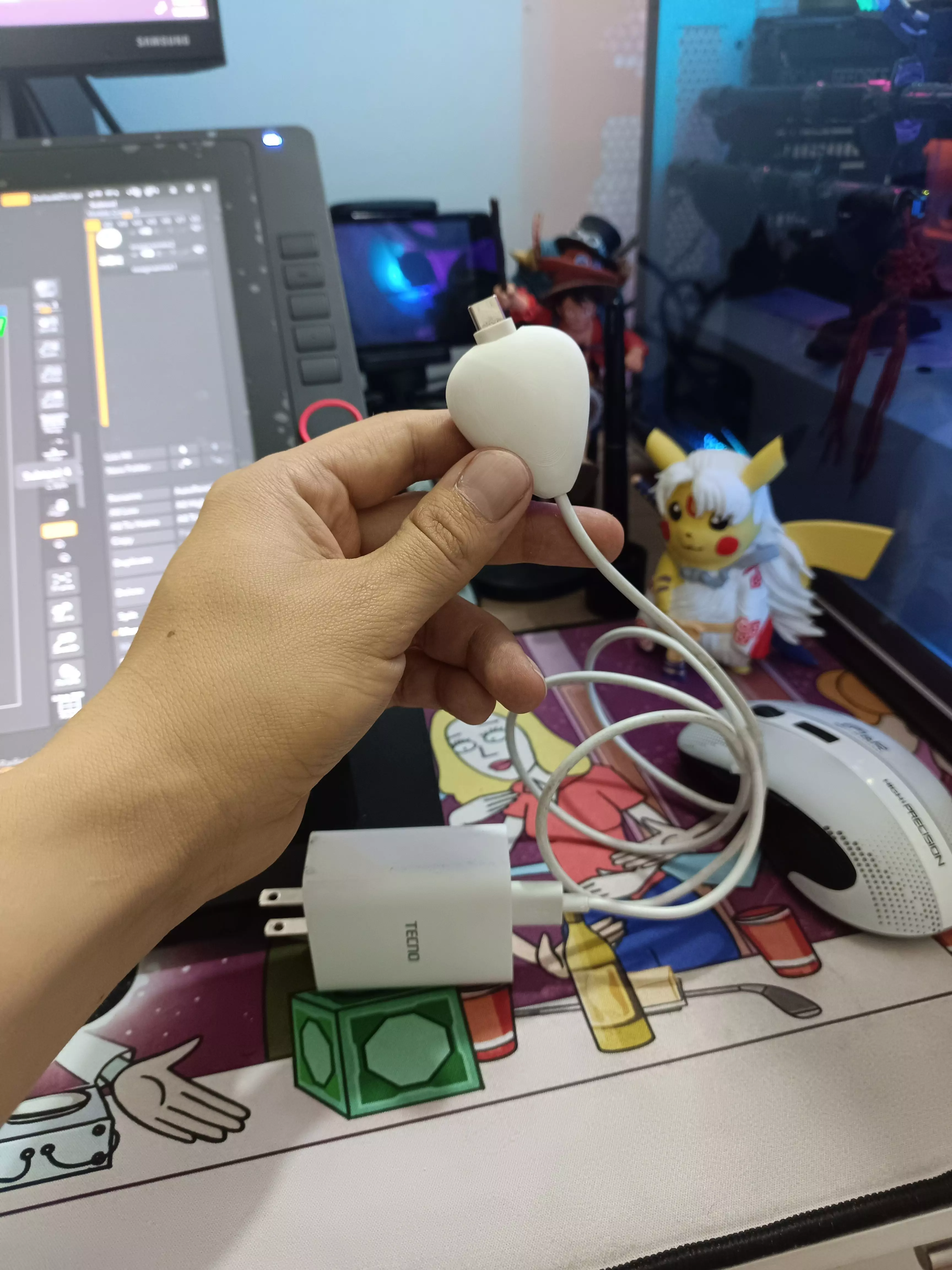 ADORNO CARGADOR TIPO C 3D print model_0