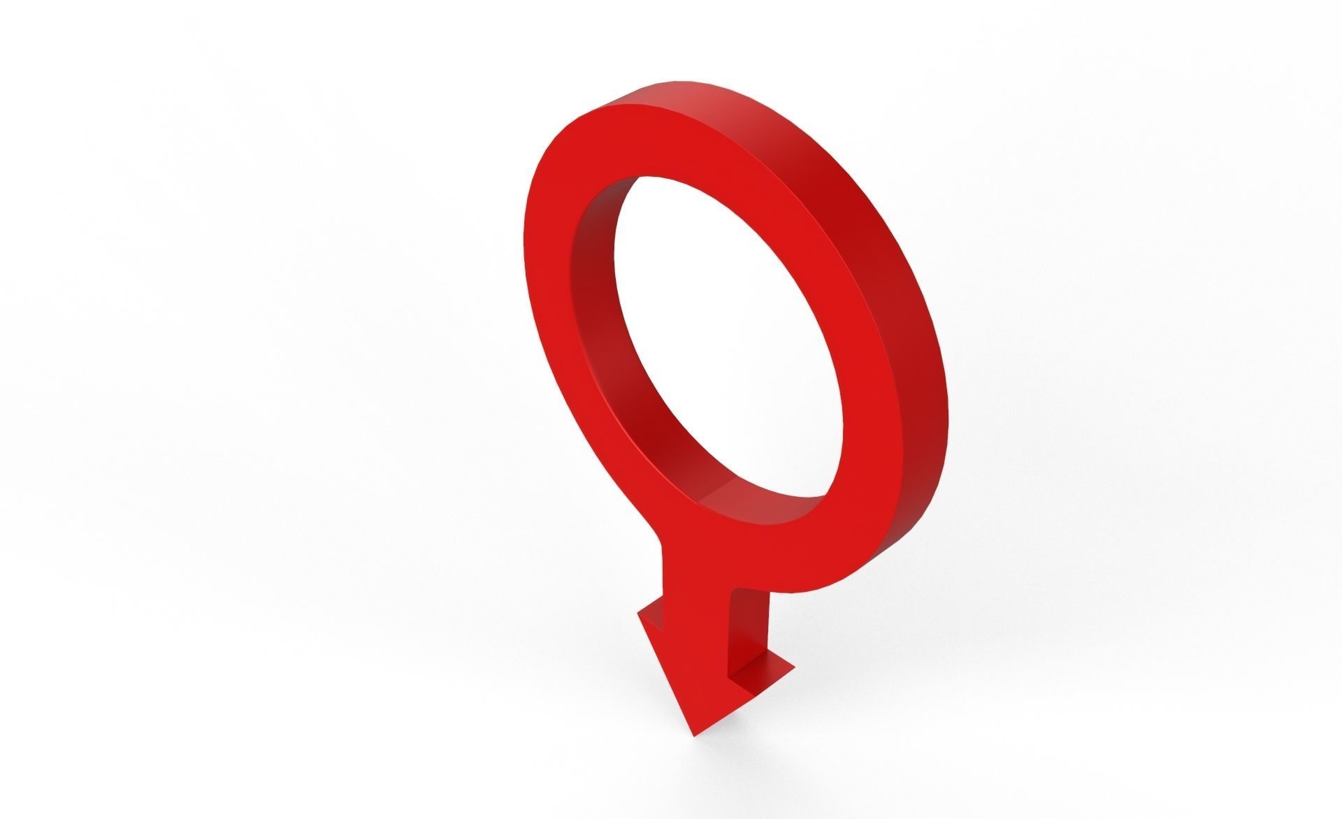 Pin 002 - Map Pointer Basic Red Low-poly 3D model_3