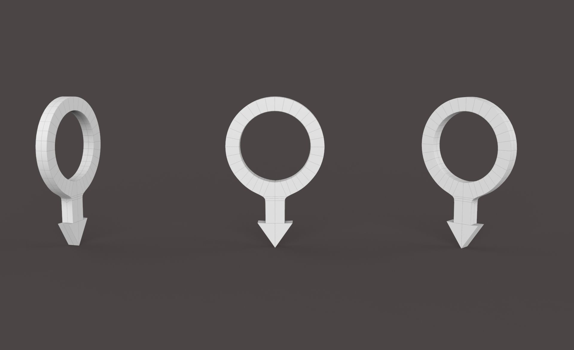 Pin 002 - Map Pointer Basic Red Low-poly 3D model_9