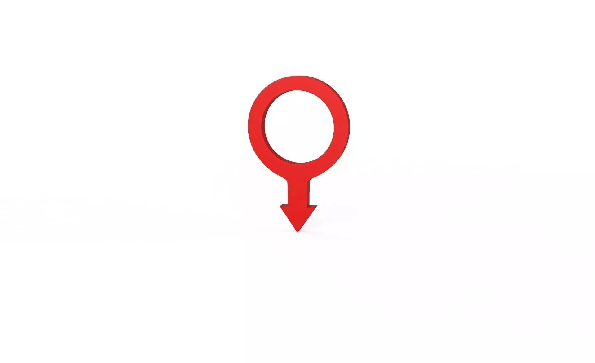 Pin 002 - Map Pointer Basic Red Low-poly 3D model_0