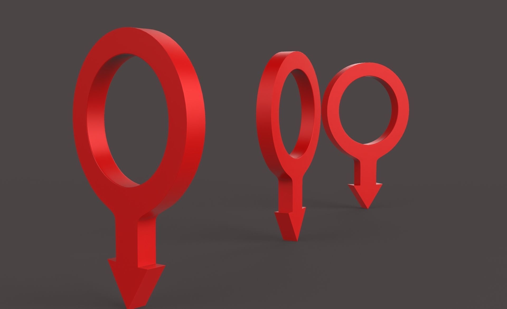 Pin 002 - Map Pointer Basic Red Low-poly 3D model_8