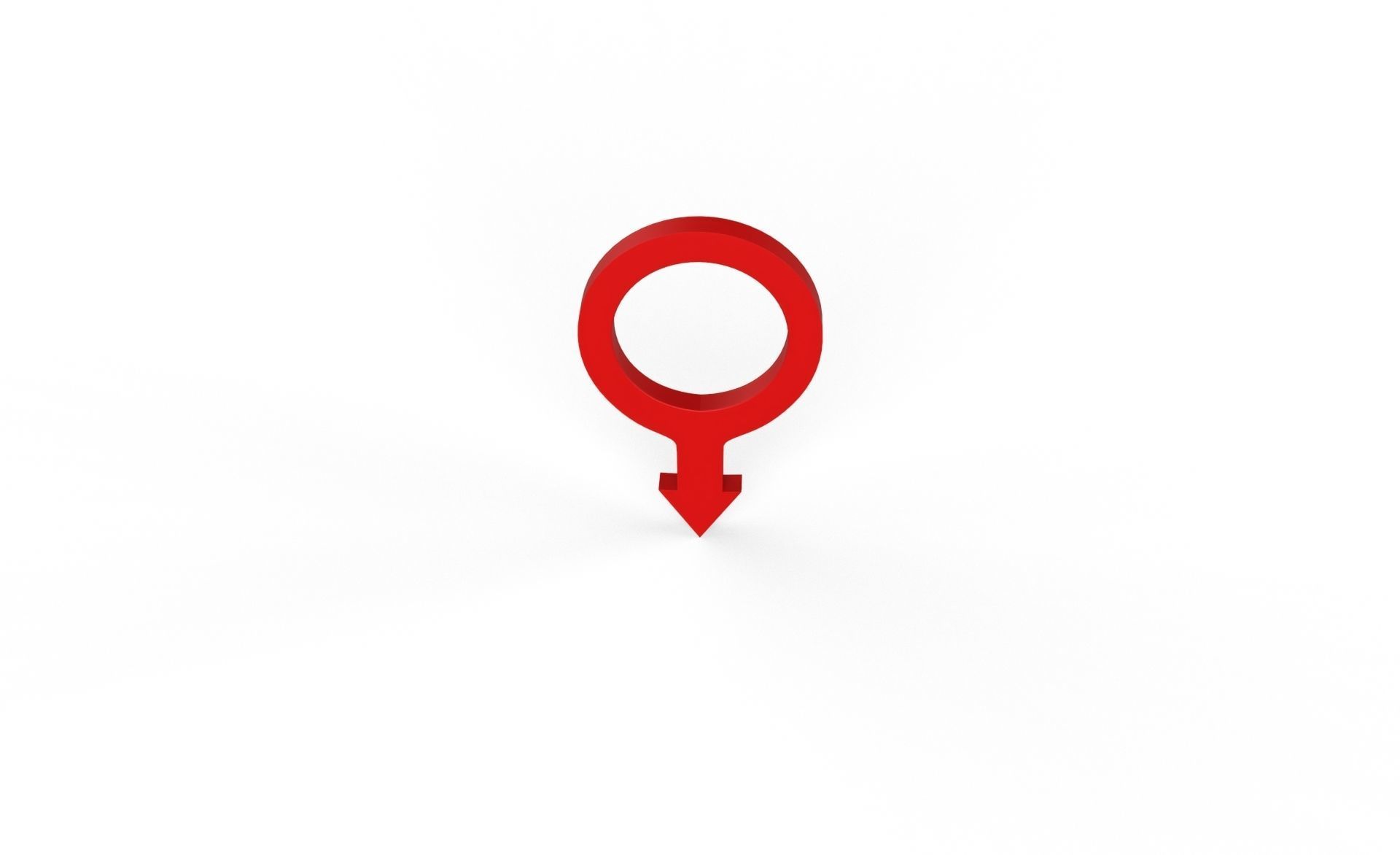 Pin 002 - Map Pointer Basic Red Low-poly 3D model_1