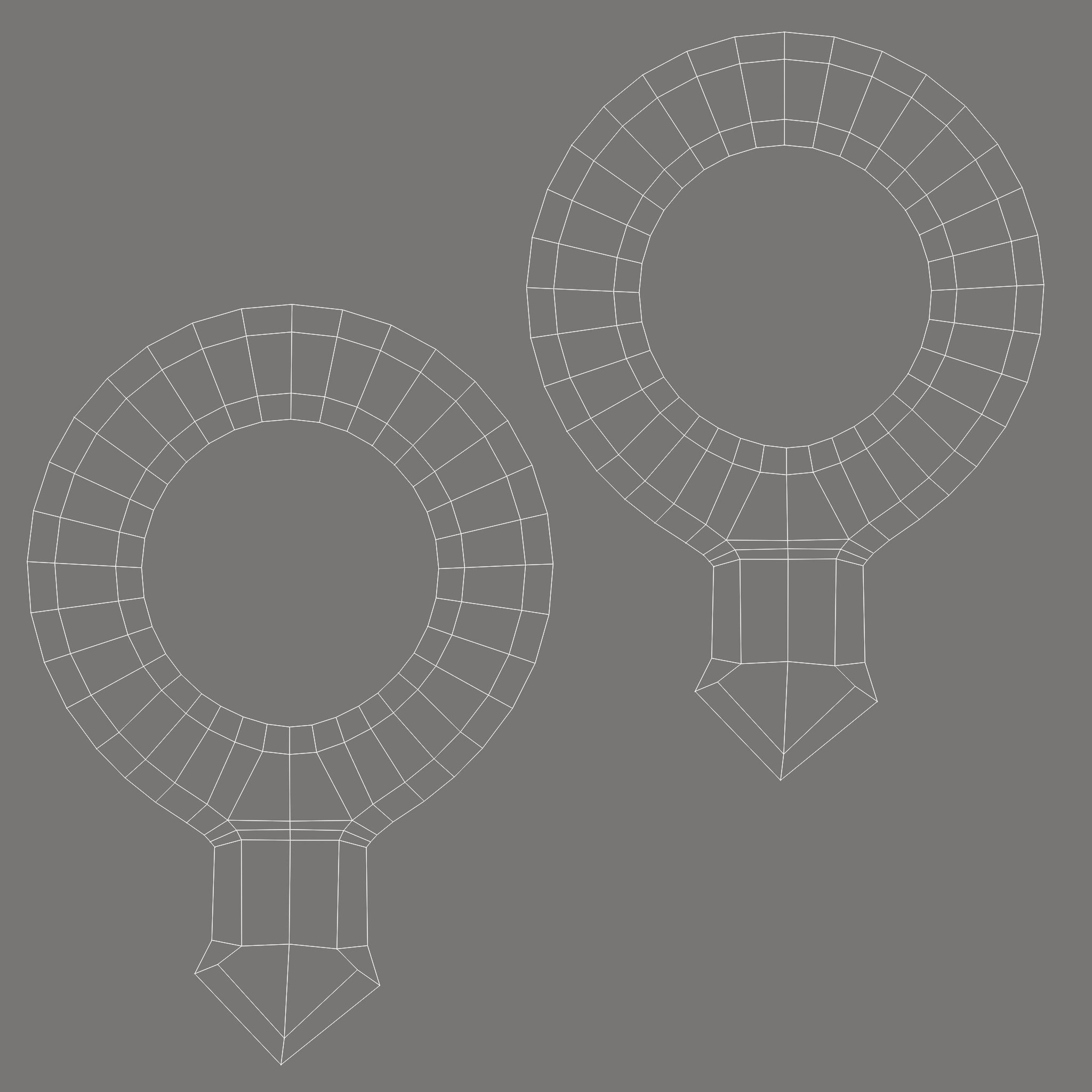 Pin 002 - Map Pointer Basic Red Low-poly 3D model_11