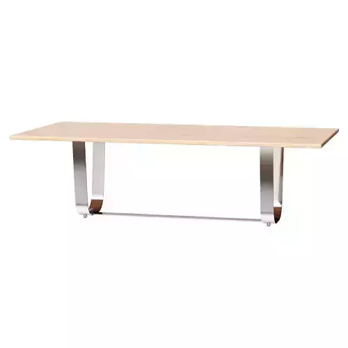 MONTCLARE OAK WOOD AND METAL DINING TABLE
