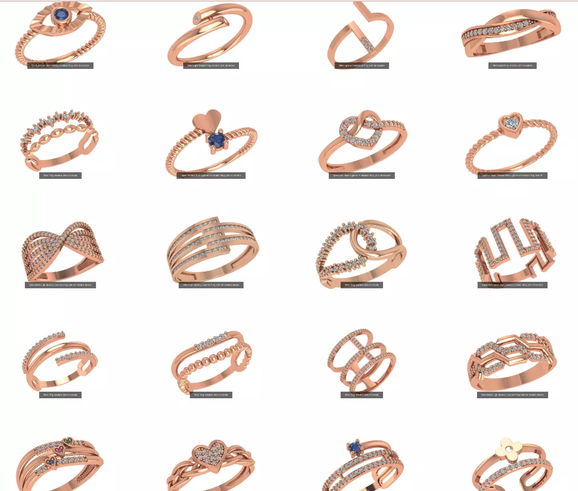 41 Wire Light wt minimalist Ring 3dm stl renders  3D Model Collection_0