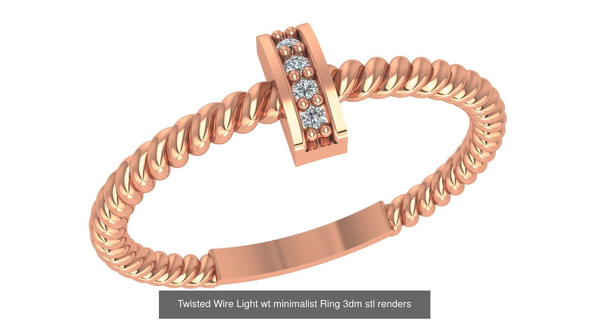 41 Wire Light wt minimalist Ring 3dm stl renders  3D Model Collection_29