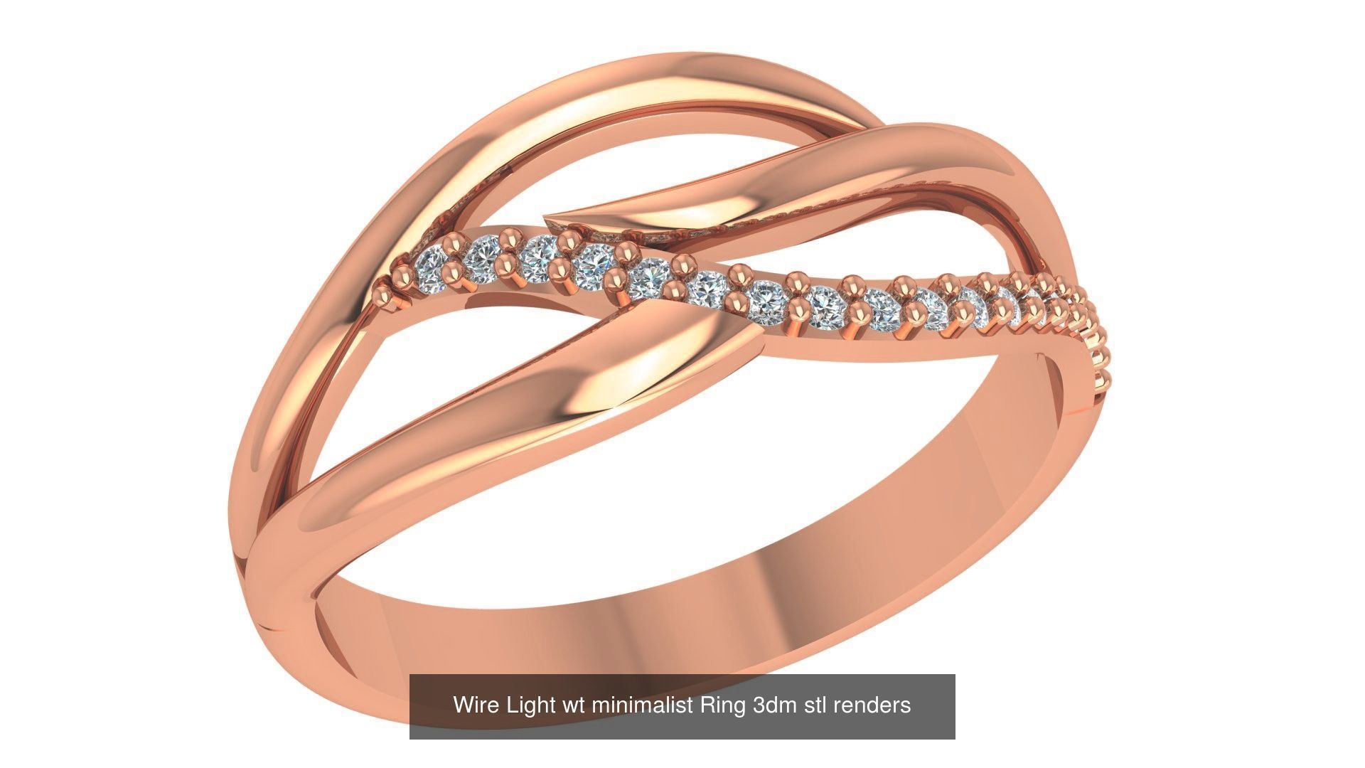 41 Wire Light wt minimalist Ring 3dm stl renders  3D Model Collection_40