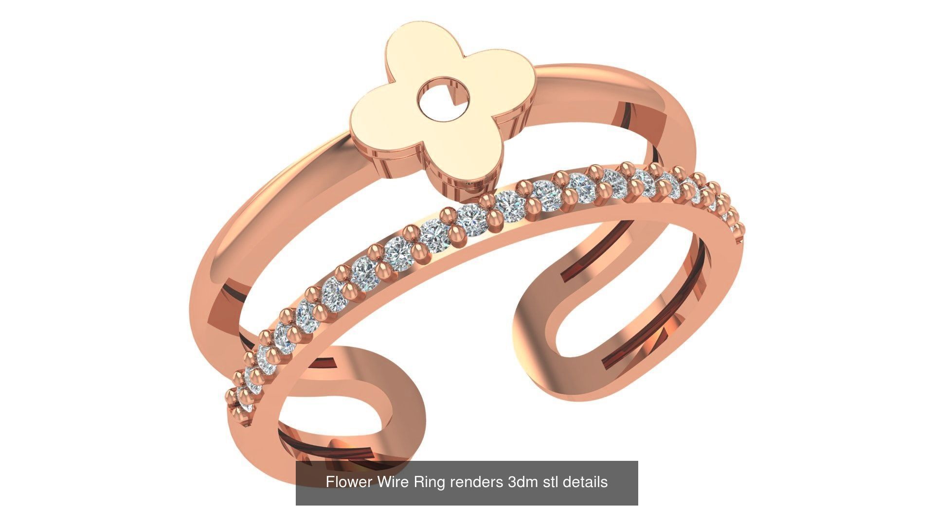 41 Wire Light wt minimalist Ring 3dm stl renders  3D Model Collection_13