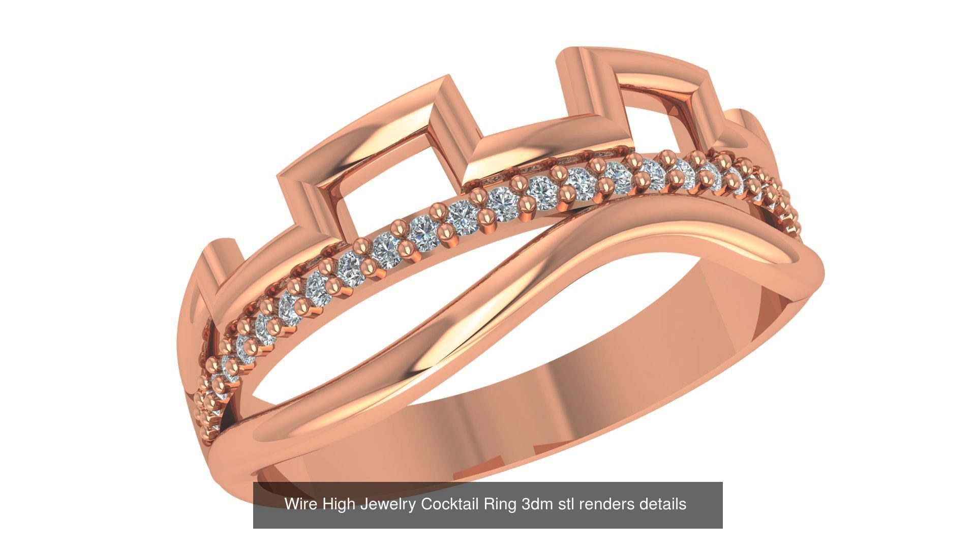 41 Wire Light wt minimalist Ring 3dm stl renders  3D Model Collection_38