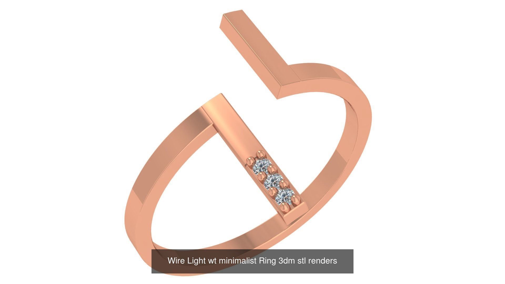 41 Wire Light wt minimalist Ring 3dm stl renders  3D Model Collection_3