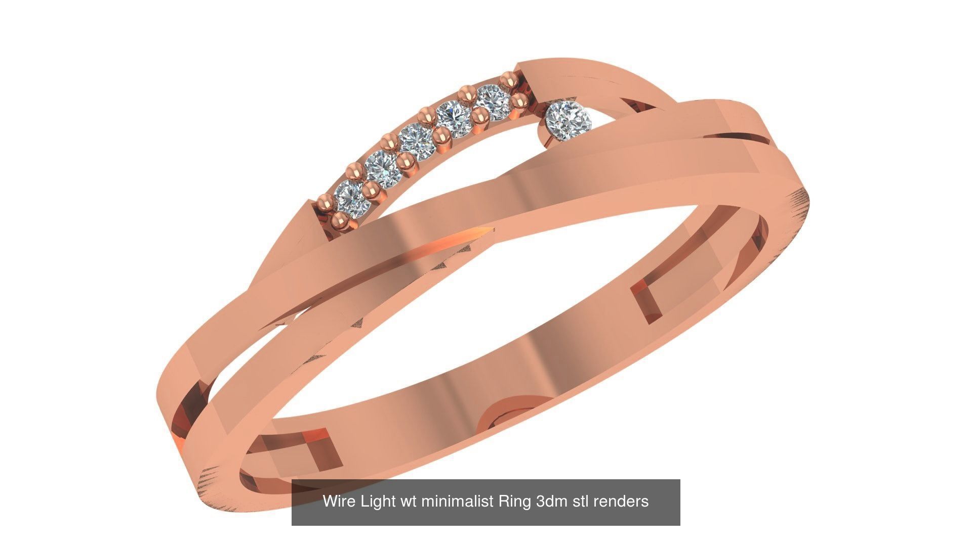 41 Wire Light wt minimalist Ring 3dm stl renders  3D Model Collection_27