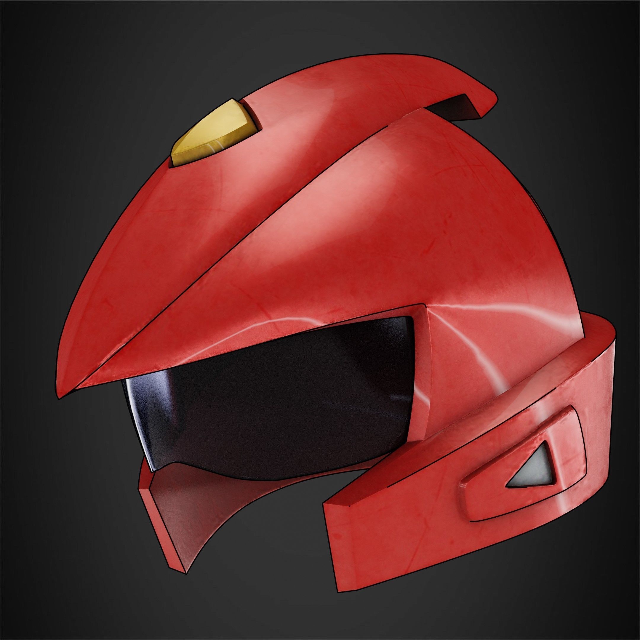 Yu-Gi-Oh 5ds Yusei Fudo Duel Runner Helmet for Cosplay 3D print model_3