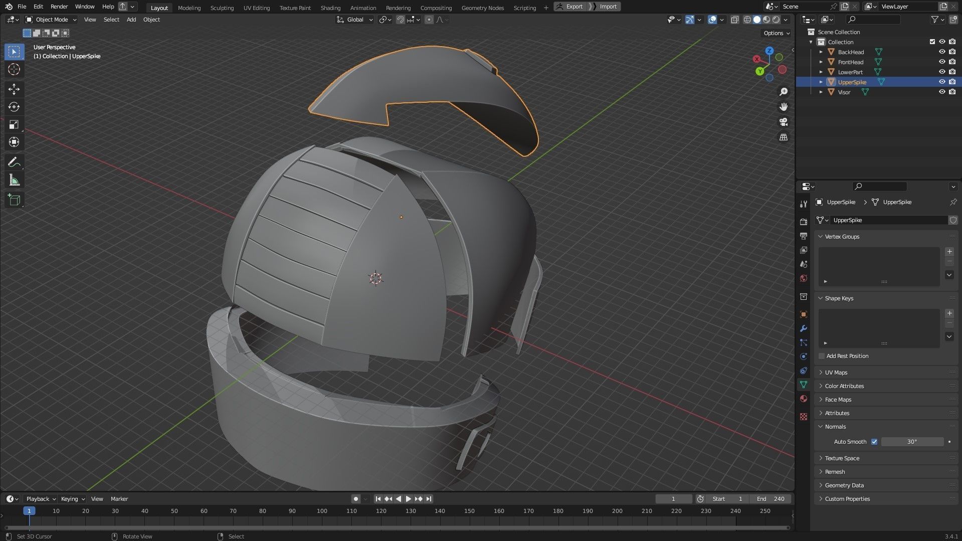 Yu-Gi-Oh 5ds Yusei Fudo Duel Runner Helmet for Cosplay 3D print model_13