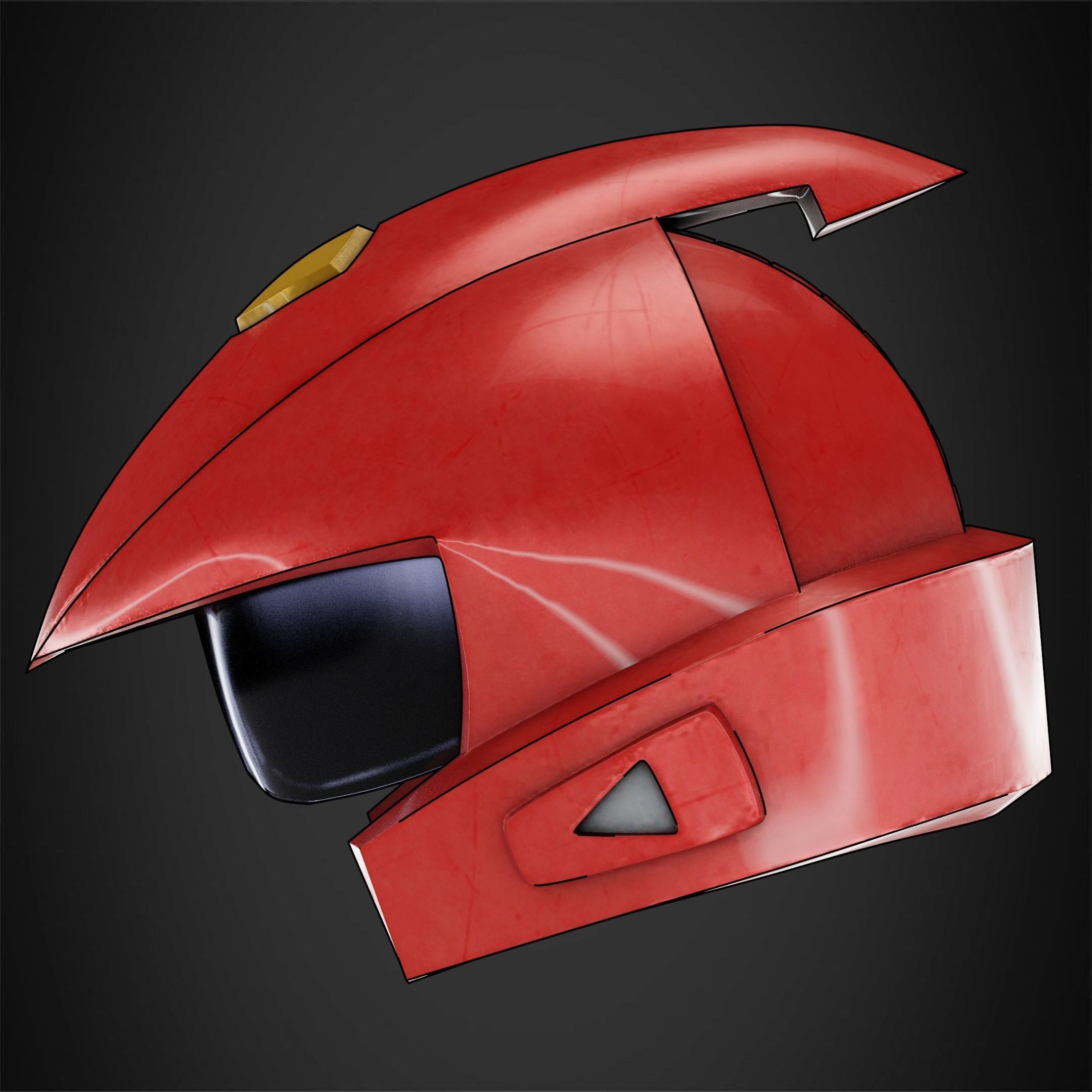 Yu-Gi-Oh 5ds Yusei Fudo Duel Runner Helmet for Cosplay 3D print model_4