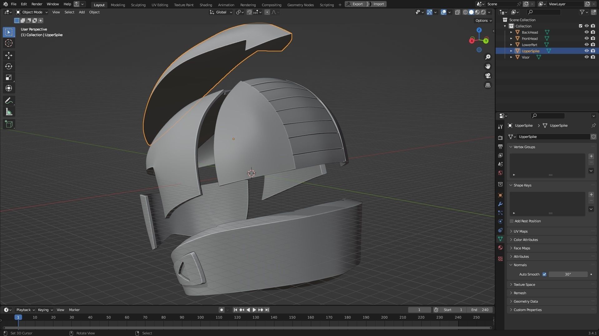 Yu-Gi-Oh 5ds Yusei Fudo Duel Runner Helmet for Cosplay 3D print model_11