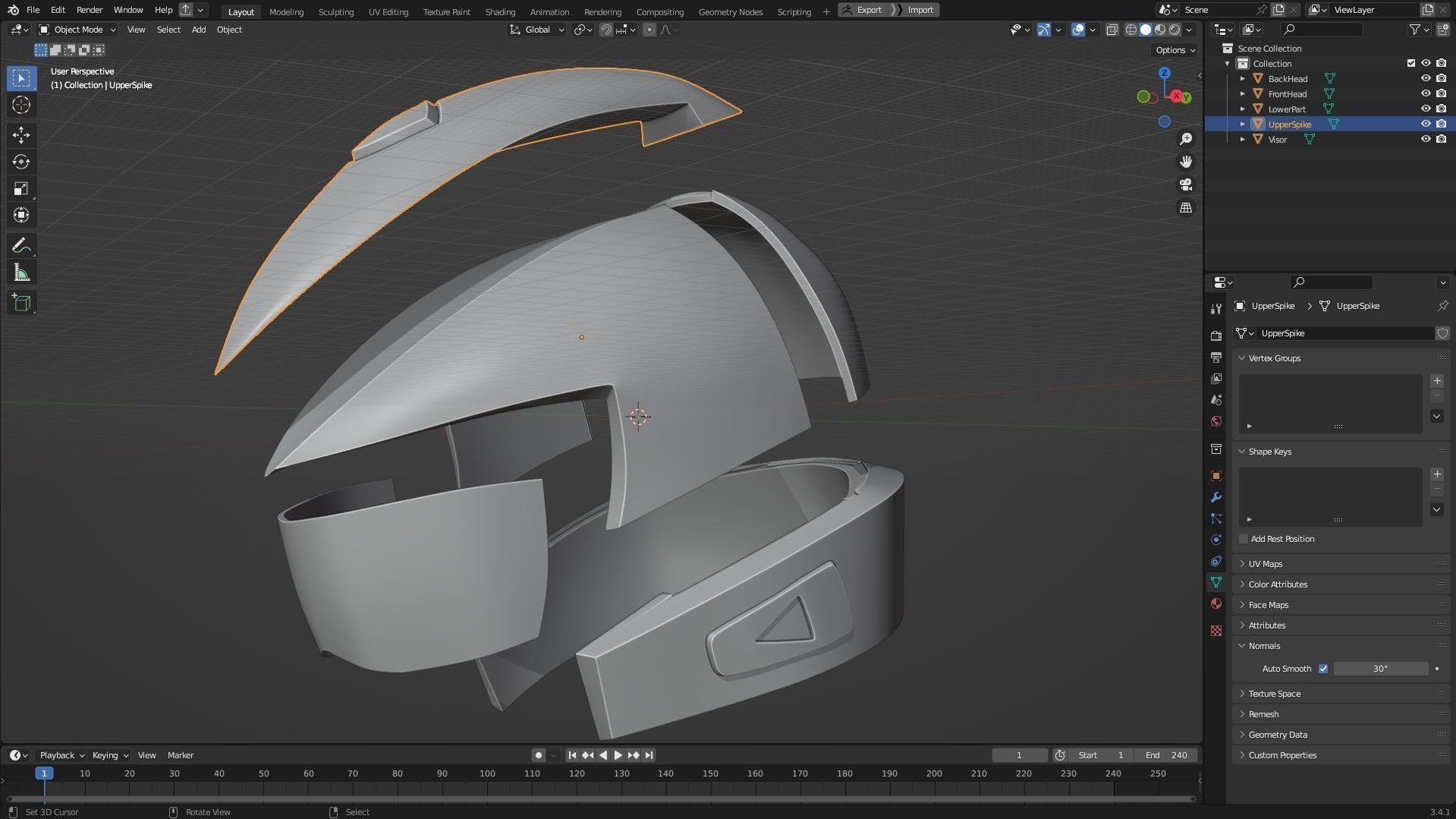 Yu-Gi-Oh 5ds Yusei Fudo Duel Runner Helmet for Cosplay 3D print model_10